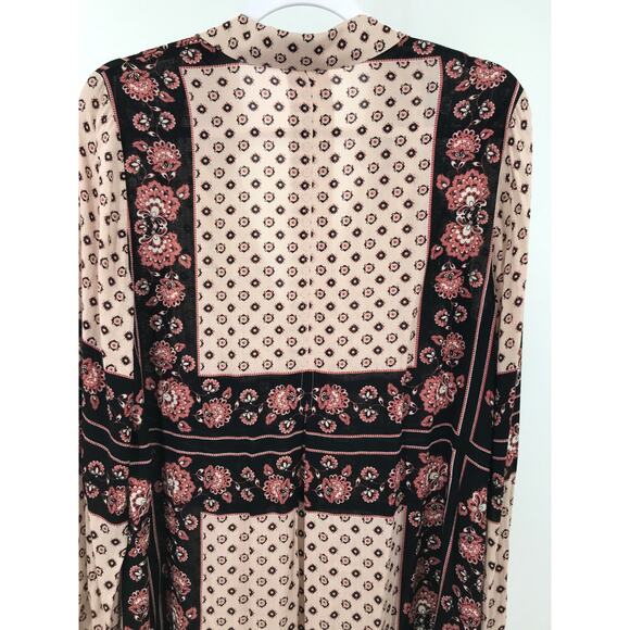 Free People Changing Times Printed Tunic Blouse S Tea - Picture 6 of 8